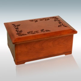 Cherry Autumn Leaves - Wood Cremation Urn