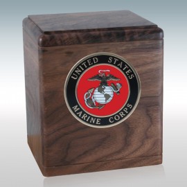 Walnut Freedom Military - Wood Cremation Urn